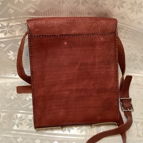 Jewelry In Bloom Messenger Bag  100% Leather Handmade Hand Stitched - Picture 15 of 16